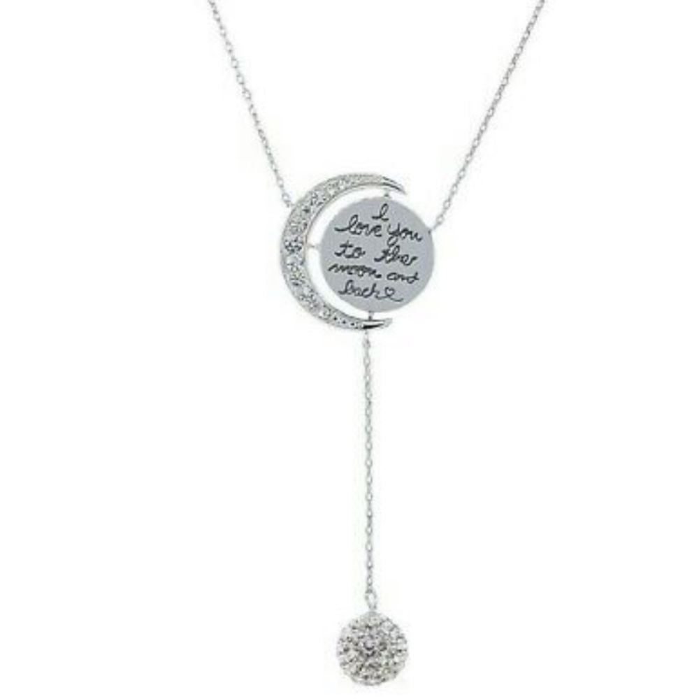 NWT 18K White Gold Filled Infinity Necklace - Picture 2 of 3